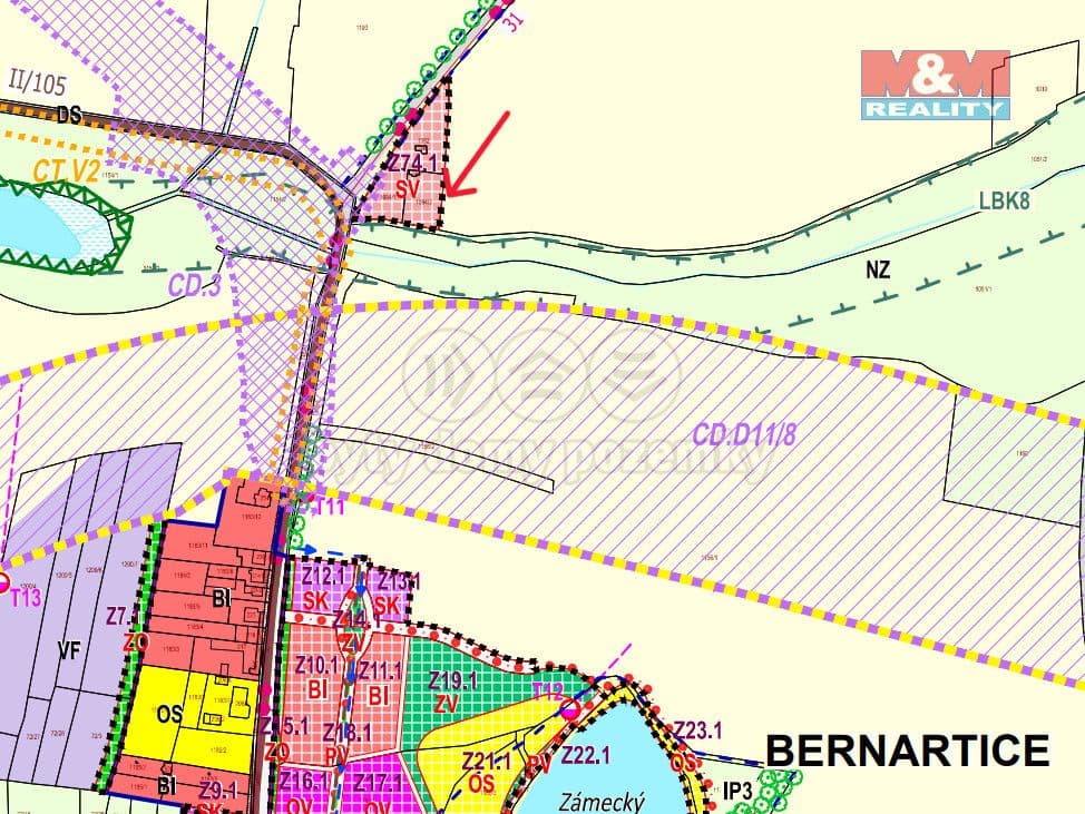 Pozemek Prodej pozemku, 1233 m², Bernartice - Písek | Bazoš.cz