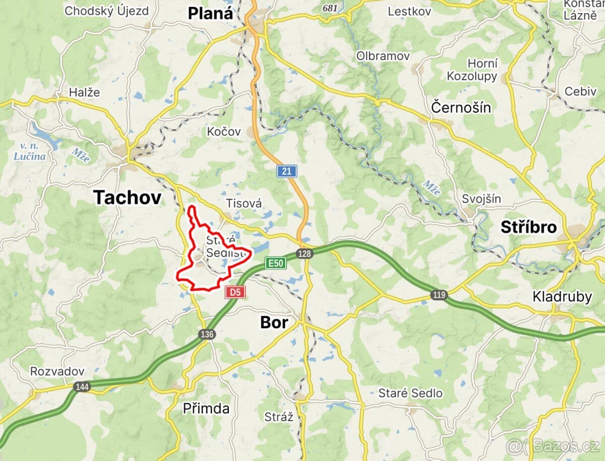 Pozemek Stavební pozemek 973 m2 – Staré Sedliště, okres Tachov - Tachov | Bazoš.cz