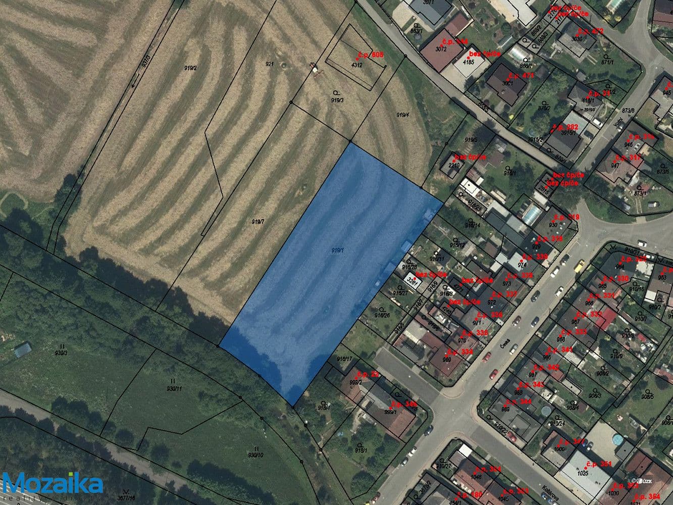 Pozemek Prodej stavebního pozemku 4 004 m²