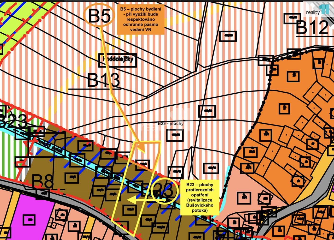 Pozemek Prodej stavebního pozemku 3 737 m²