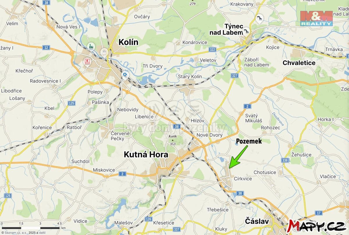 Pozemek Prodej pozemku k bydlení, 1047 m², Církvice - Jakub - Kutná Hora | Bazoš.cz