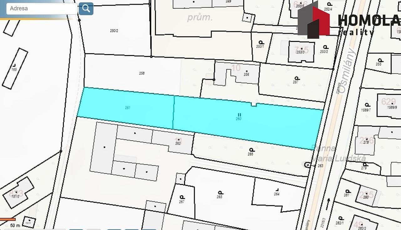 Pozemek Prodej stavebního pozemku 2 386 m²