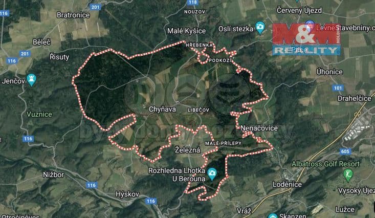 Pozemek Prodej pozemku k bydlení, 3425 m², Chyňava - Beroun | Bazoš.cz