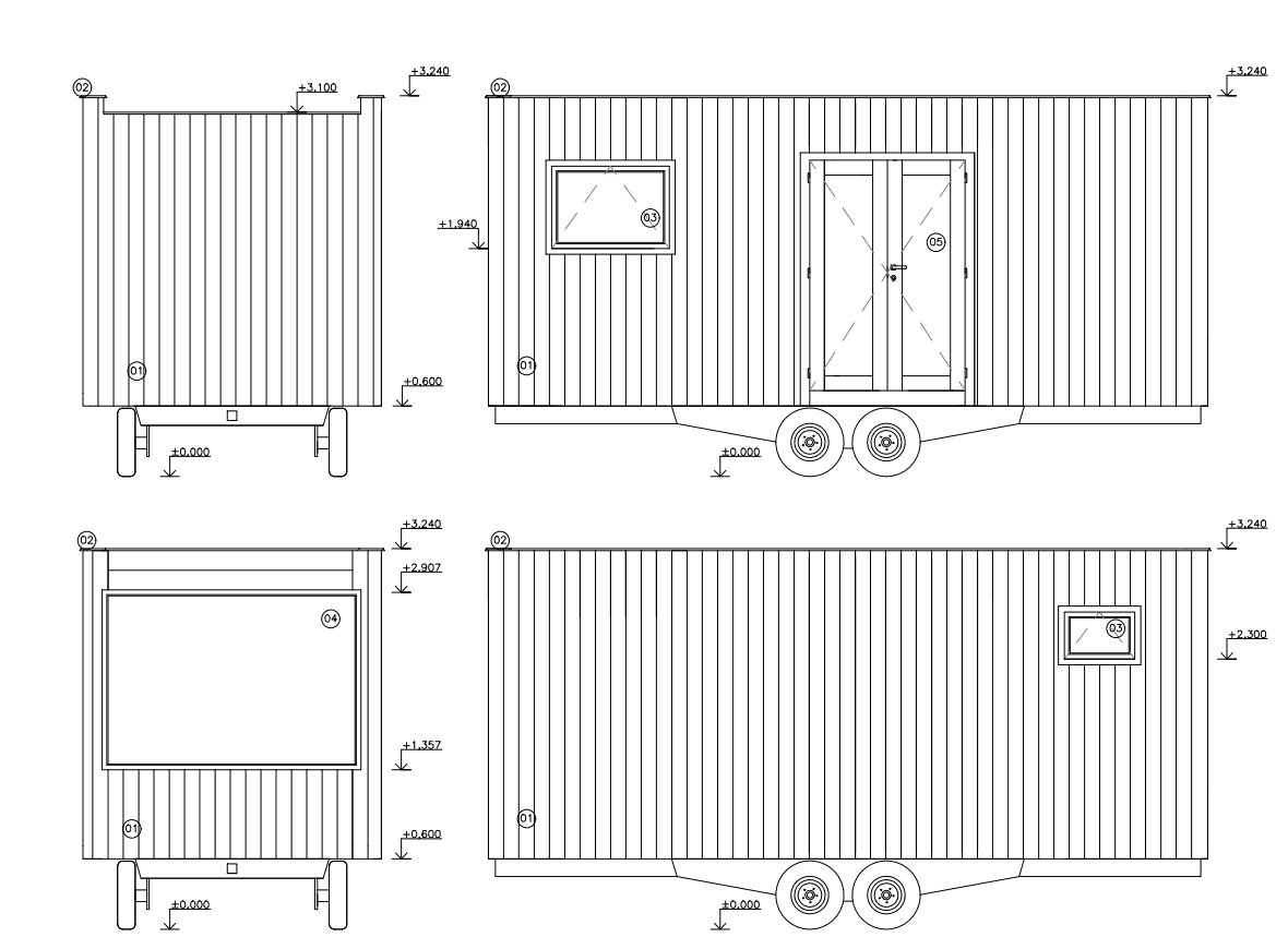 Tiny house Kostka 6m od Truhlářství Rillich Tiny house Kostka 6m 6