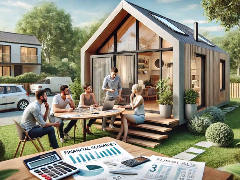 Finanční scénáře pro pořízení tiny house s několika kamarády