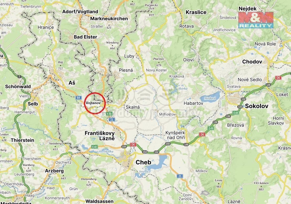 Pozemek Prodej pozemku k bydlení, 985 m², Vojtanov - Cheb | Bazoš.cz Pozemek Prodej pozemku k bydlení, 985 m², Vojtanov - Cheb | Bazoš.cz